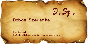 Dobos Szederke névjegykártya